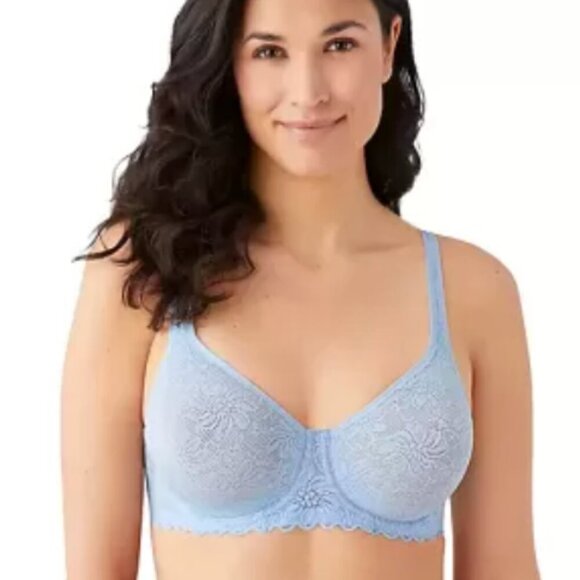 WACOAL Soft Sense Underwire Lace Bra in Kentucky Blue Pastel Feminine - Size 40C - Picture 1 of 14